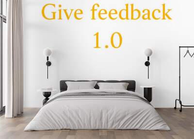 Rating star, give user feedback design concept. Wall mural