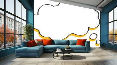 Speech bubble, thought balloon icon illustration. Wall mural