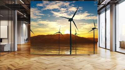 Wind turbines Wall mural