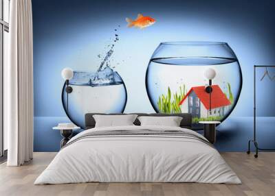 fish find house - real estate concept Wall mural