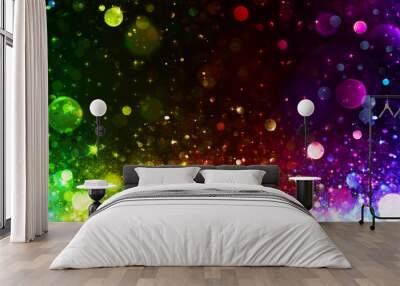 Rainbow of Lights - Party Background
 Wall mural