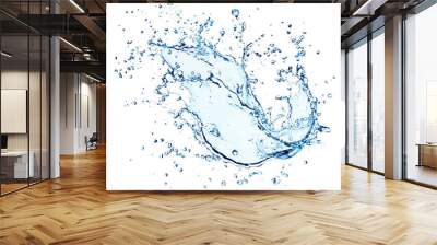 Water Splash With Drops Isolated 
 Wall mural