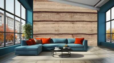 natural wooden boards background Wall mural