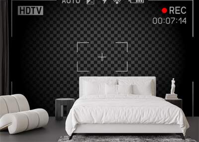 Rec camera viewfinder dark Wall mural