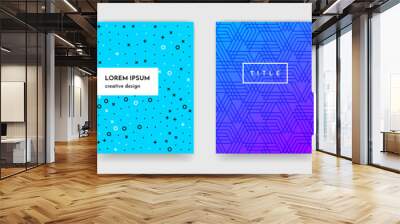 Abstract gradient color pattern texture for book cover template vector set Wall mural