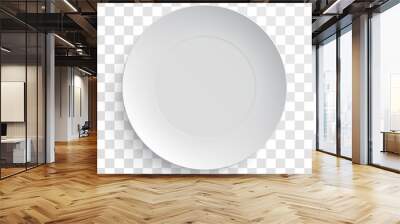 Empty white dish plate isolated 3d mockup model Wall mural