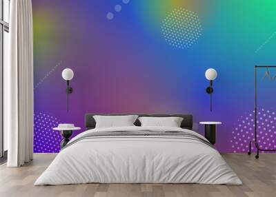 Geometric abstract colorful gradient background with dynamic circle shapes and minimal light graphic effect elements Wall mural