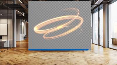 Golden fire light painting effect Wall mural