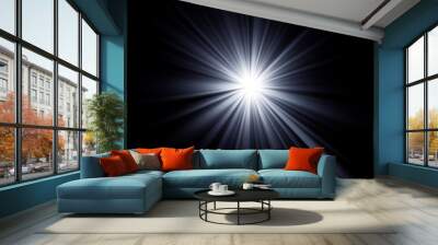 shining star bursting with beams. Wall mural