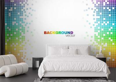 FONDO VECTORIAL ARCOIRIS MOSAICO Wall mural