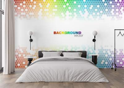 fondo vectorial arcoiris mosaico Wall mural