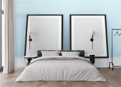 Two blank black picture frames Wall mural