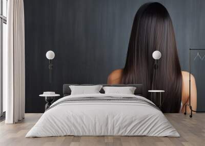 Close-up of straight hair with copy space background Wall mural