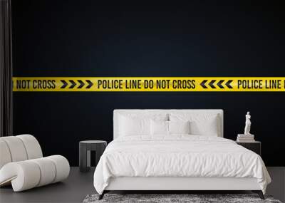 Police line do not cross barricade vector illustration design Wall mural