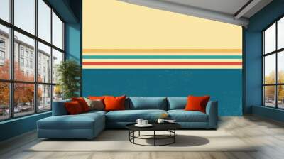 Vintage retro stripes vector background Wall mural