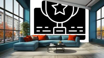 
Winner success icon symbol image vector. Illustration of reward champion win championship bedge image design Wall mural