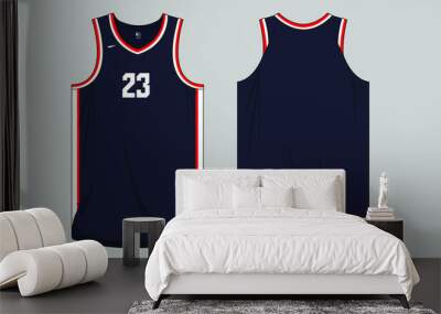 Basketball jersey template Wall mural