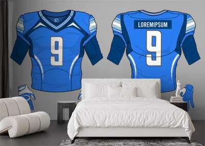 football jersey uniform template set kit Wall mural