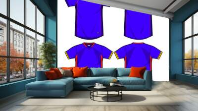 Jersey uniform sports template vector Wall mural