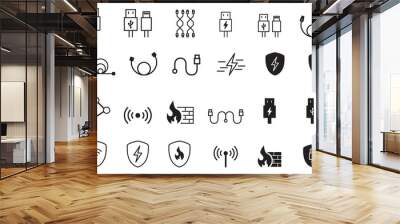 cable icons vector illustration Wall mural