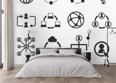 network icon Wall mural