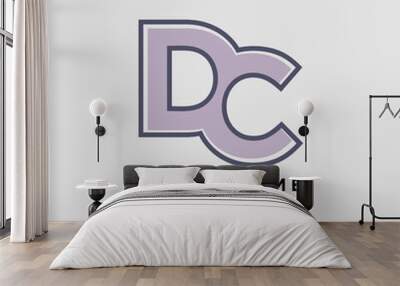 initials letter dc logo design vector with creative concept Wall mural