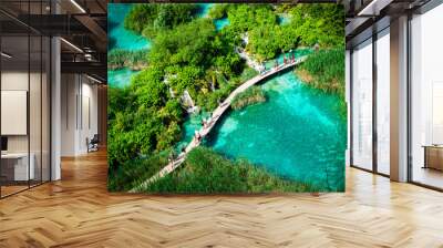 plitvice national park, croazia Wall mural