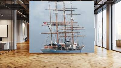 Tall ship in the Caribbean Sea.
 Wall mural