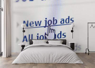 looking for new job on internet ads Wall mural