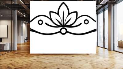 hand drawn decorative divider illustration Wall mural