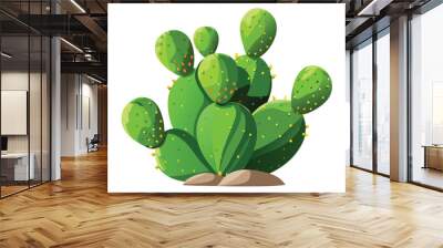 Nopales vector illustration isolated on white background Wall mural