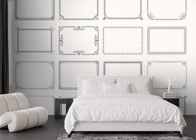 Rectangular Decorative Vintage Frame Set Wall mural