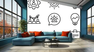 set of skills icon line art. skill, concept, development, education, training, skills, youth, creative Wall mural