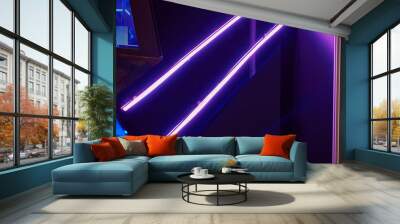 Neon lights abstract background Wall mural