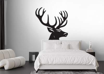 deer head silhouette Wall mural