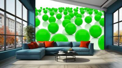 green spheres Wall mural