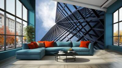 Abstract view of a skyscraper. Wall mural