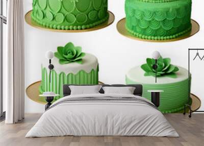 3D green cake Wall mural