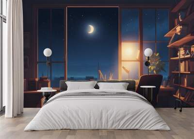 a dark room Wall mural