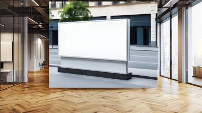 Blank white horizontal billboard Wall mural