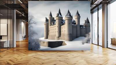 castles with winter Wall mural