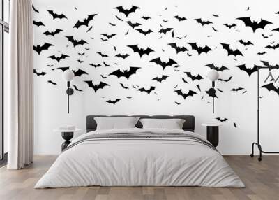 flying flock of bats Wall mural