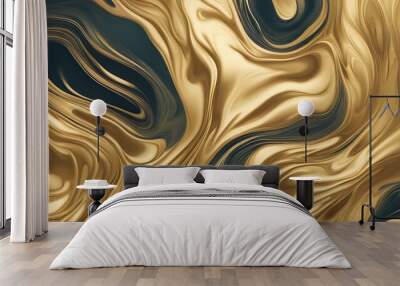 gold ink liquid background  Wall mural