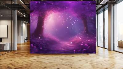 purple forest Wall mural