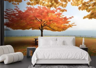 seaside outdoor with autumn Wall mural