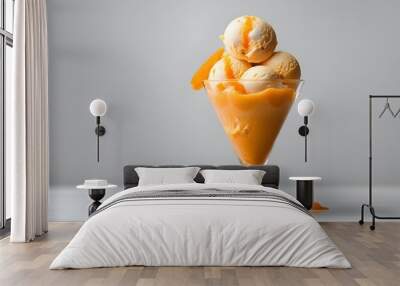 set of orange ice cream Wall mural