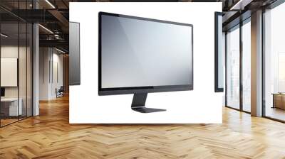 Monitors set isolated on transparent background with modern display screens for computers Wall mural