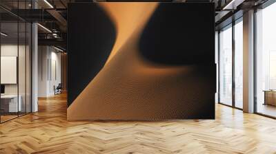 Abstract desert sand dunes with deep shadows and early morning light. Mhamid, Morocco. Wall mural