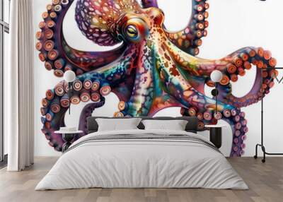 Colorful octopus cutout beautiful decoration Wall mural