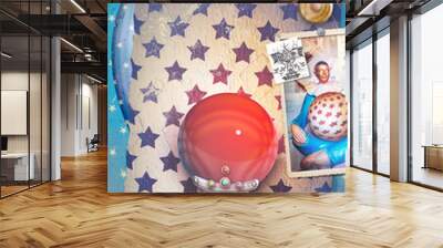 Magician and magic crystal ball series Wall mural